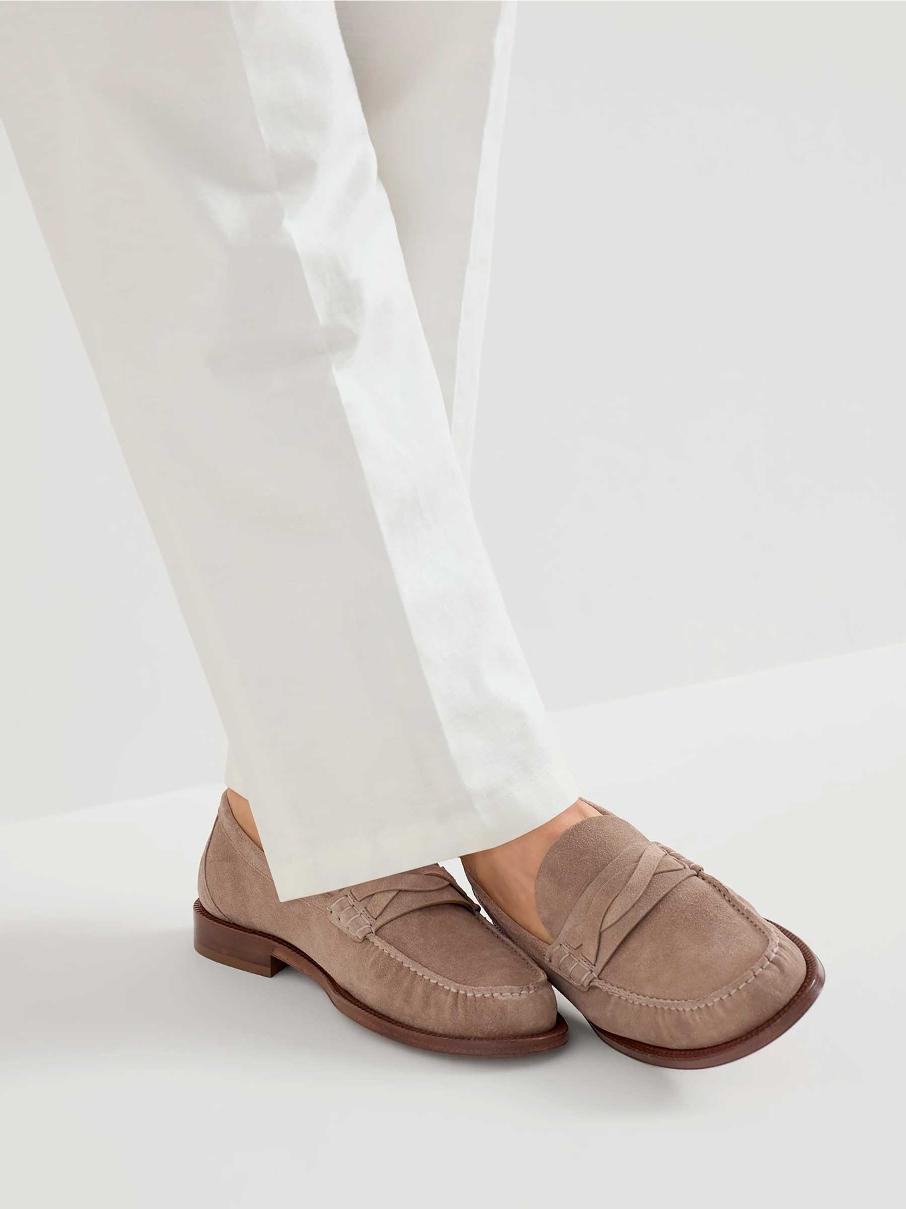Mocassins en cuir suédé