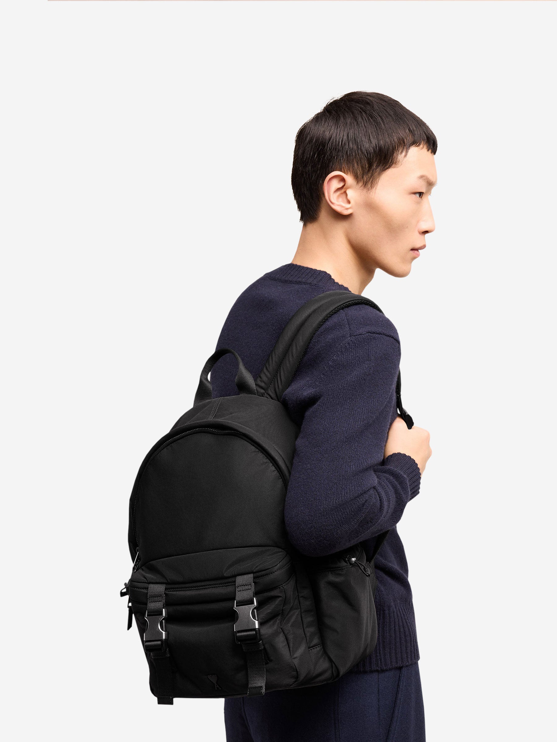 Ami Paris – Logo Nylon Backpack Hombre 692-001884 01