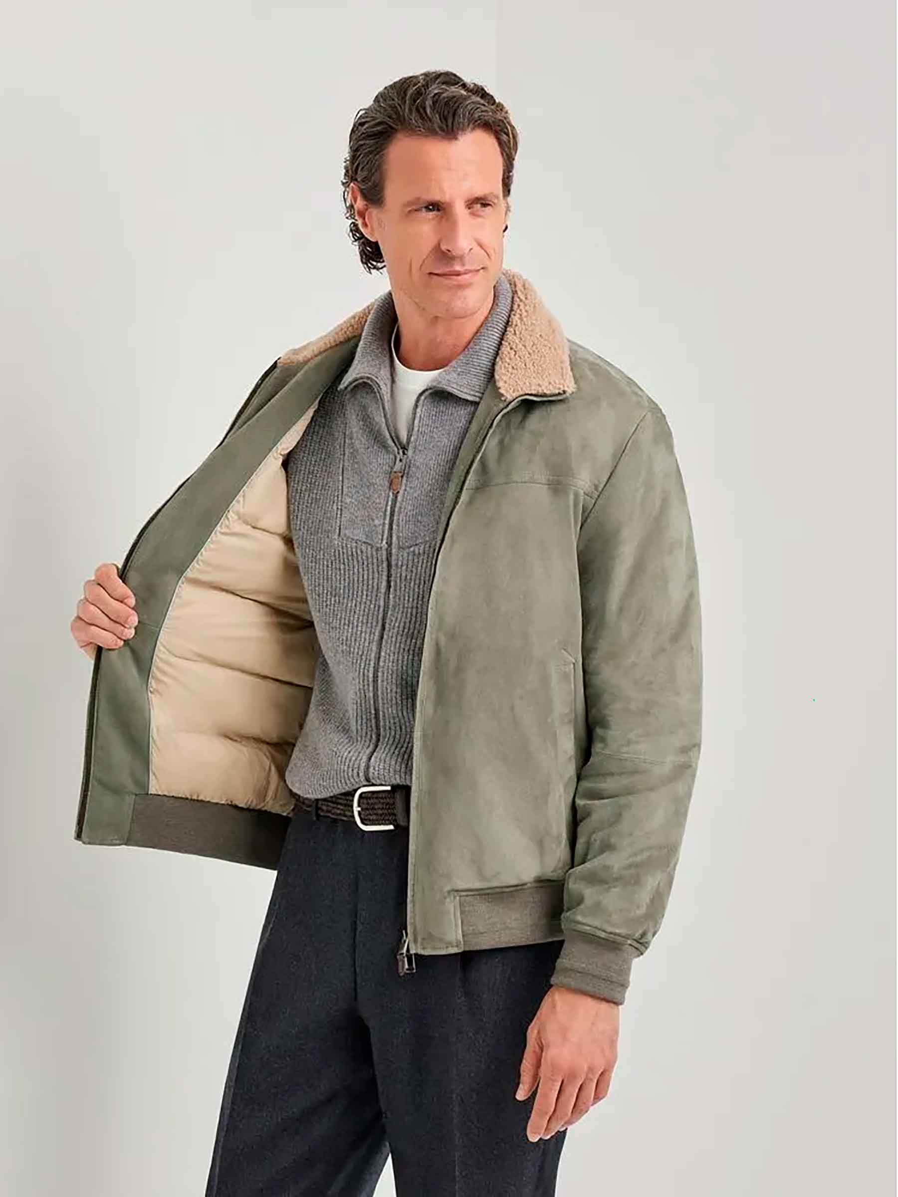 Padded Suede Jacket