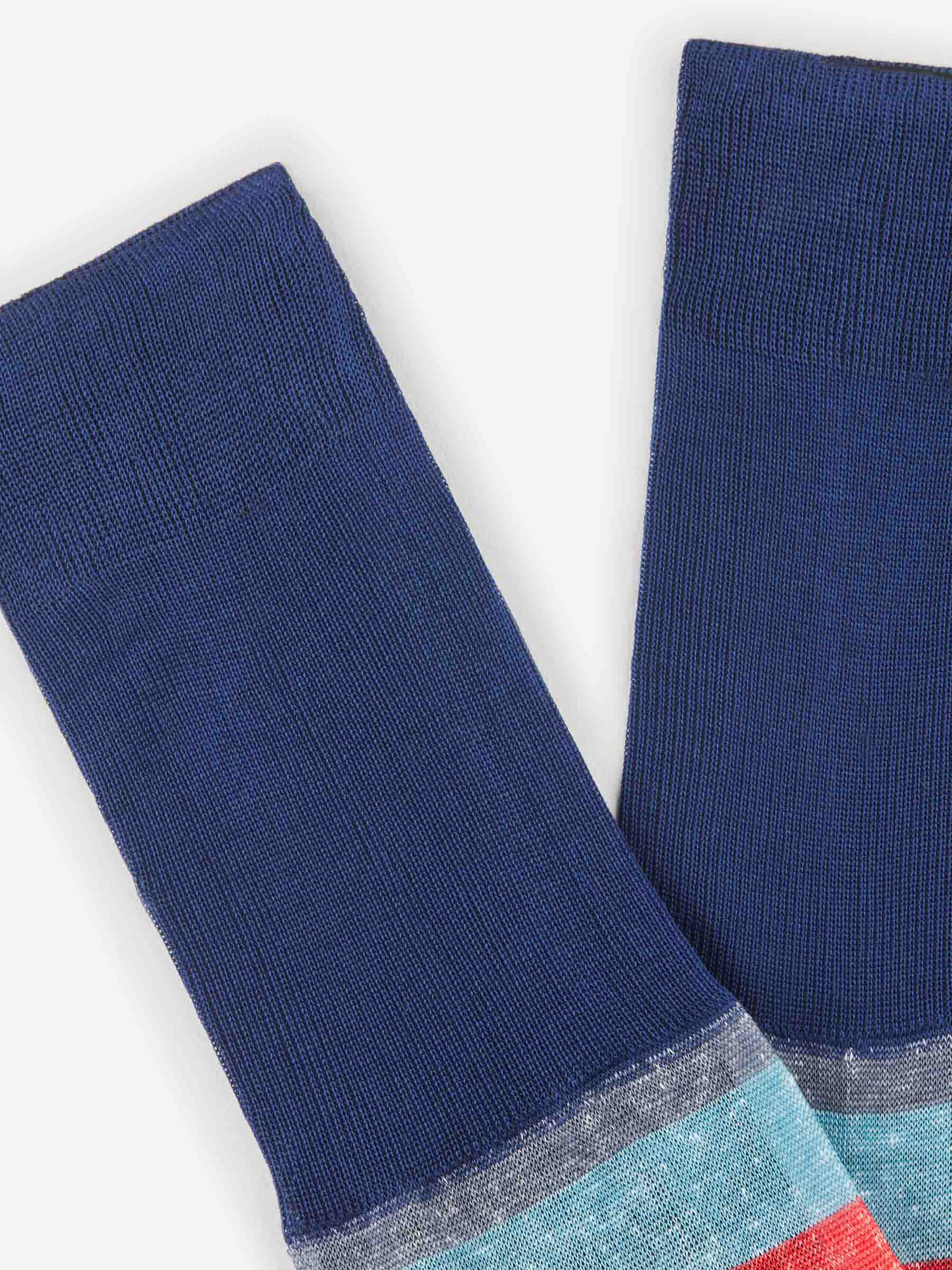 Gallo Hombre Barcelona Calcetines Rayas Multicolor color Azul Noche sku 642-000427 02 - Foto 2