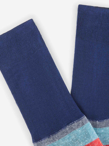 Gallo Hombre Barcelona Calcetines Rayas Multicolor color Azul Noche sku 642-000427 02 - Foto 2