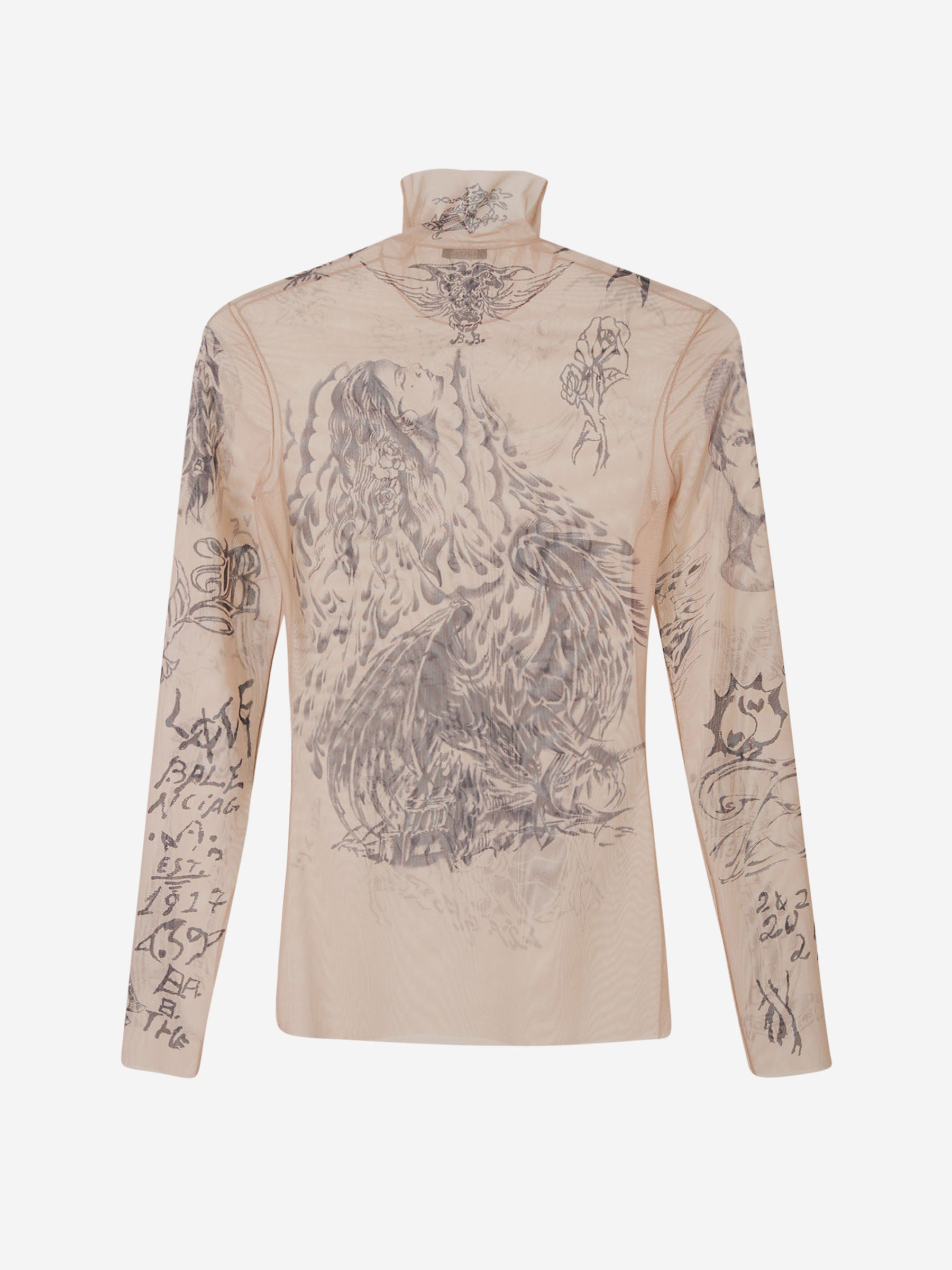 Long Sleeve Balenciaga Tattoo T Shirt Balenciaga 24ss Tattoo