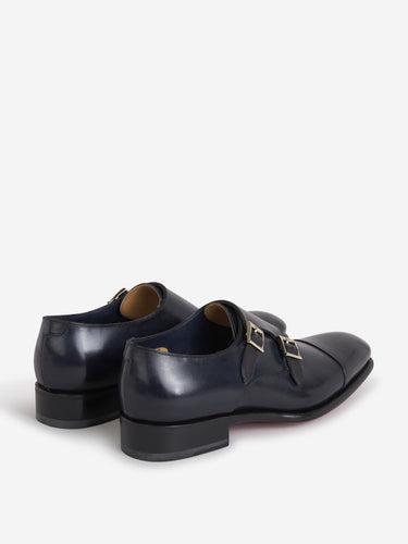 Santoni Hombre Barcelona Zapatos Doble Hebilla color Negro sku 611-003823 01 - Foto 3