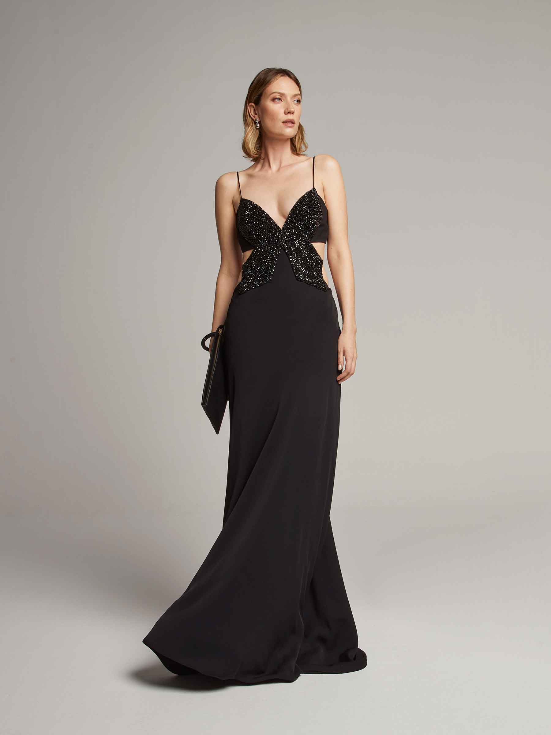 Maxi Dress with Rhinestones