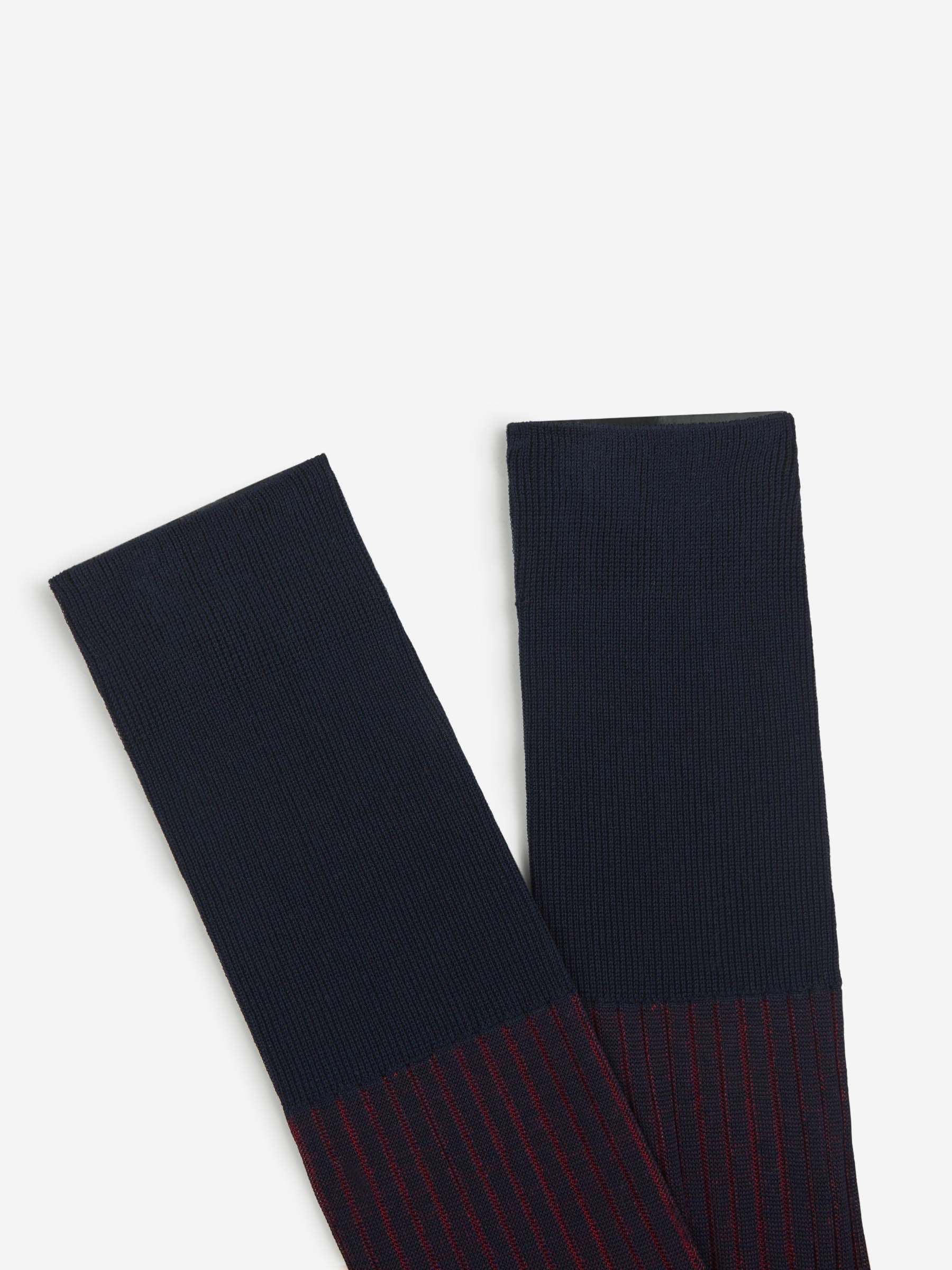 Bresciani Calcetines Canalé Dos Tonos color Burdeos sku 642-000224 02 - Foto 2