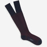 Bresciani Hombre Barcelona Calcetines Canalé Dos Tonos color Burdeos sku 642-000224 02 - Foto 1