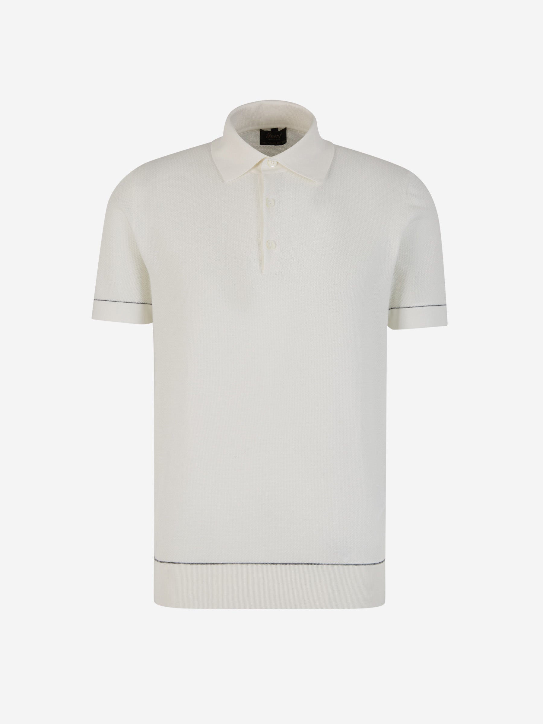 Brioni Polo Piqué Sea Island color Blanco sku 552-001516 02 - Foto 1