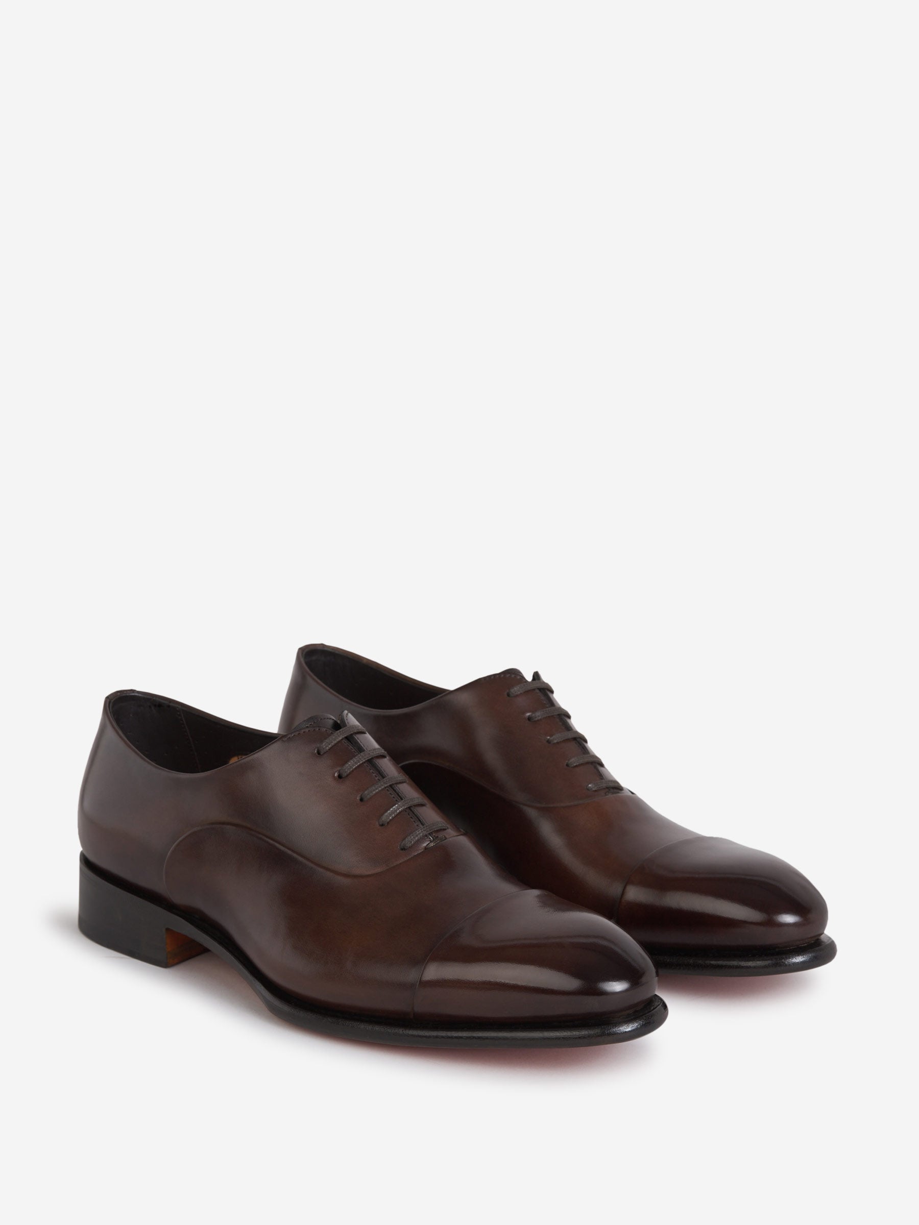 Santoni Hombre Barcelona Zapatos Distressed Piel color Marrón Oscuro sku 611-003824 01 - Foto 2