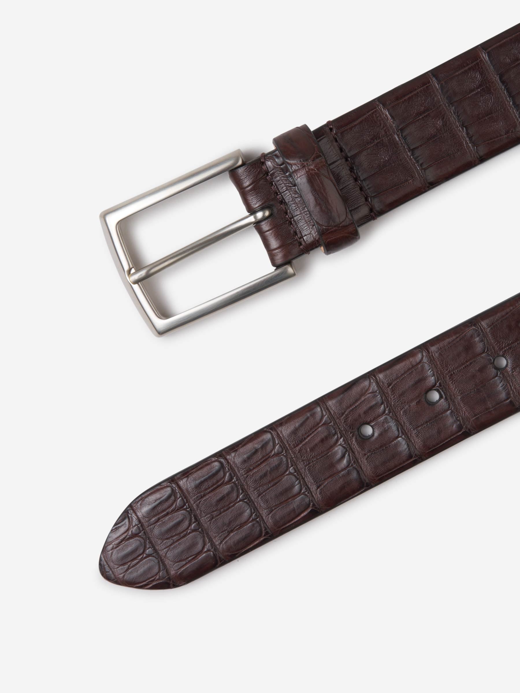 Santa Eulalia Hombre Barcelona Cinturón Croco color Marrón Oscuro sku 622-001019 03 - Foto 2