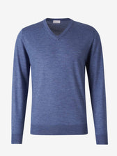 Santa Eulalia Hombre Barcelona Jersey Pico Cashmere color Azul Denim Claro sku 542-002425 02 - Foto 1