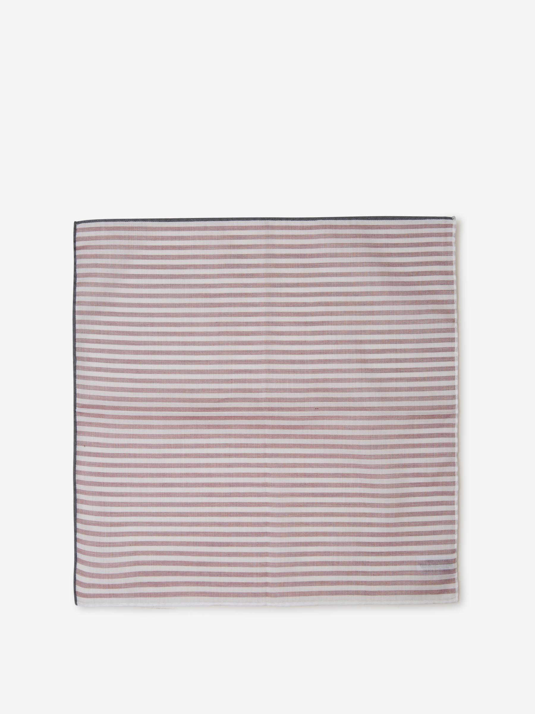 Santa Eulalia Hombre Barcelona Pañuelo Algodón Rayas color Púrpura sku 654-000291 01 - Foto 2