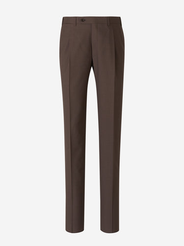 Canali Hombre Barcelona Pantalones Formales Lana color Marrón Oscuro sku 321-000323 04 - Foto 1