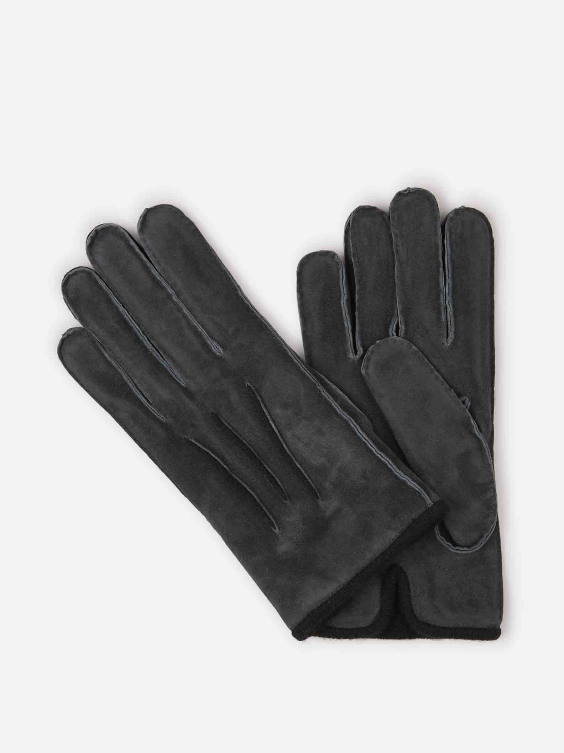 Santa Eulalia Hombre Barcelona Guantes Piel Nobuck color Gris Antracita sku 680-000118 01 - Foto 1