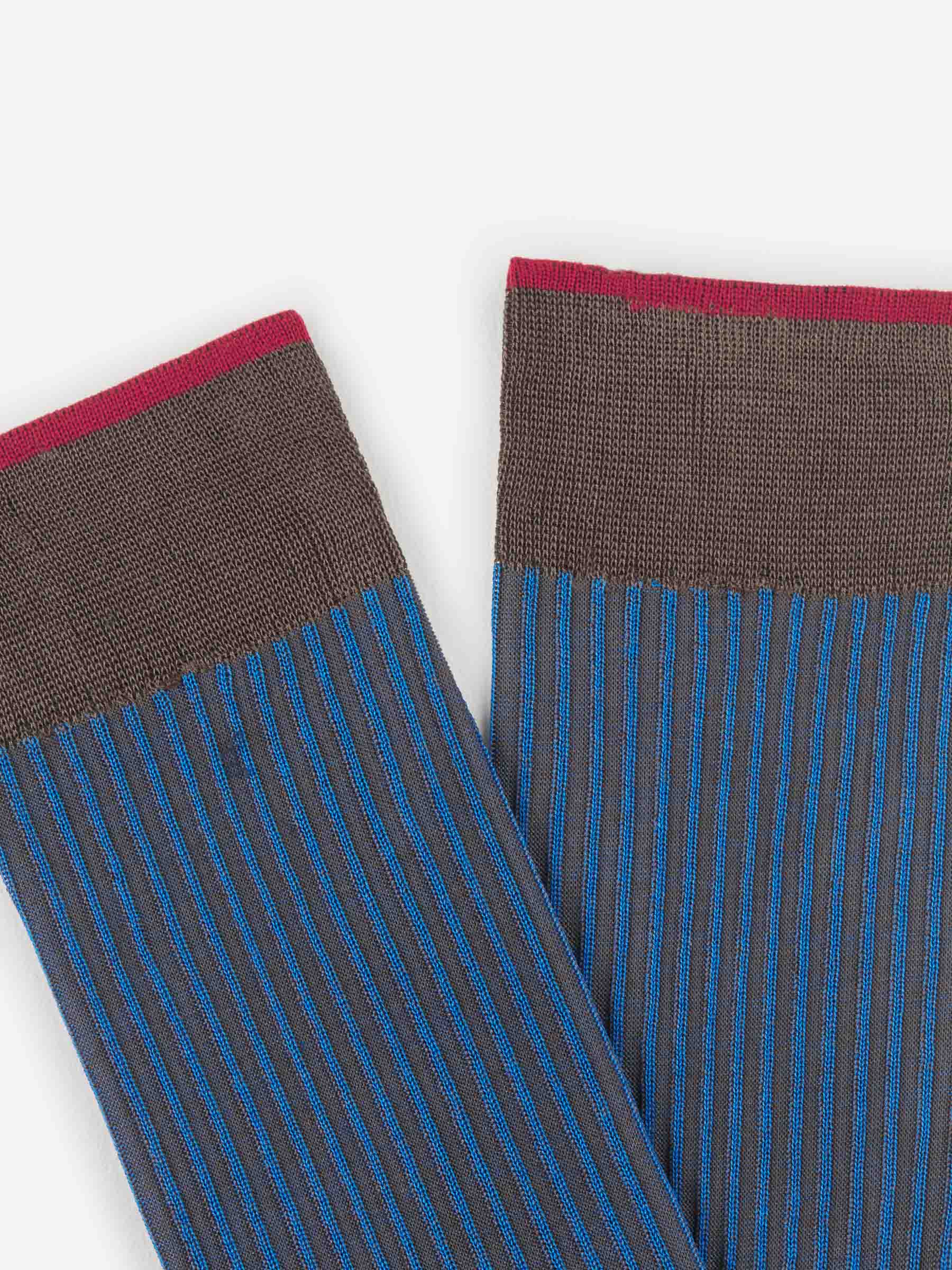 Gallo Hombre Barcelona Calcetines Motivo Rayas color Taupe sku 642-000429 05 - Foto 2