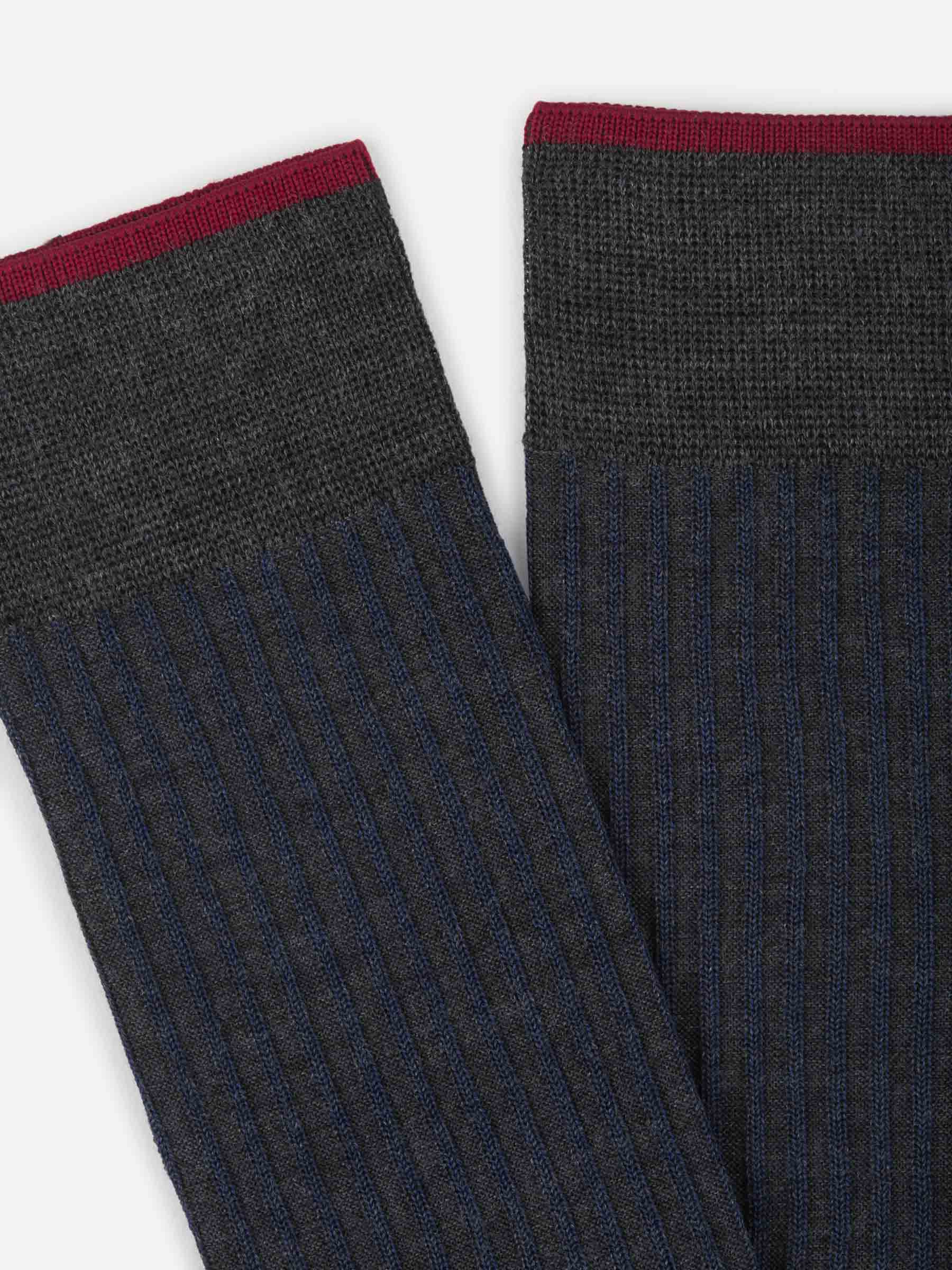 Gallo Hombre Barcelona Calcetines Motivo Rayas color Gris Antracita sku 642-000397 02 - Foto 2