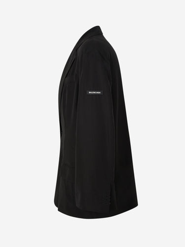 Balenciaga Mujer Barcelona Blazer Fluida Logo color Negro sku 741-002152 01 - Foto 2