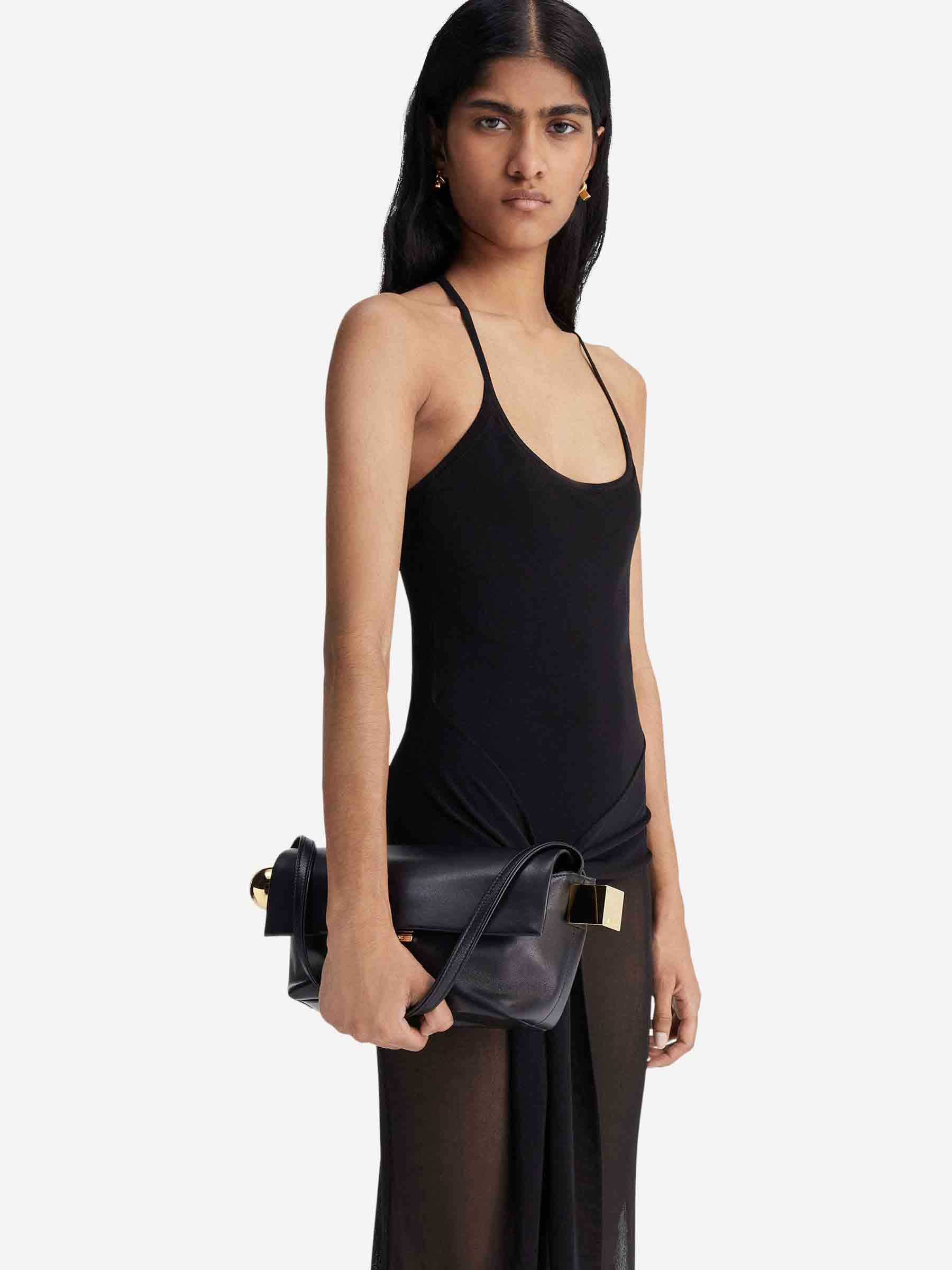 Jacquemus Mujer Barcelona Bolso Mano Le Rond Carré color Negro sku 810-007721 02 - Foto 2