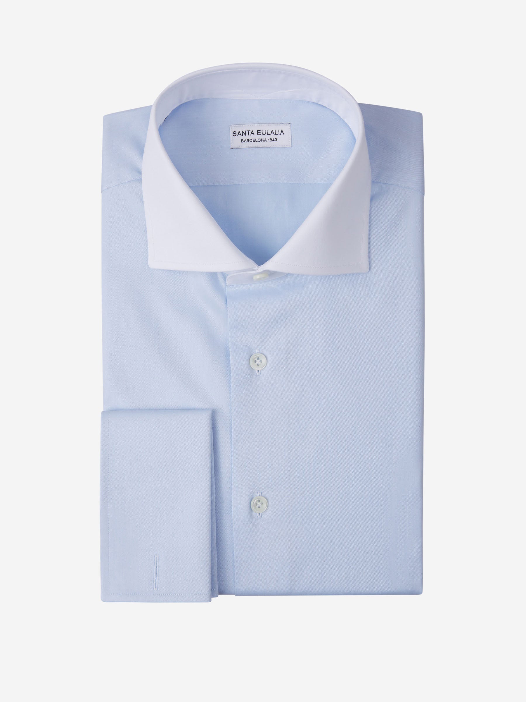 Santa Eulalia Hombre Barcelona Camisa Vestir Bicolor Lisa color Azul Celeste sku 403-000458 01 - Foto 1