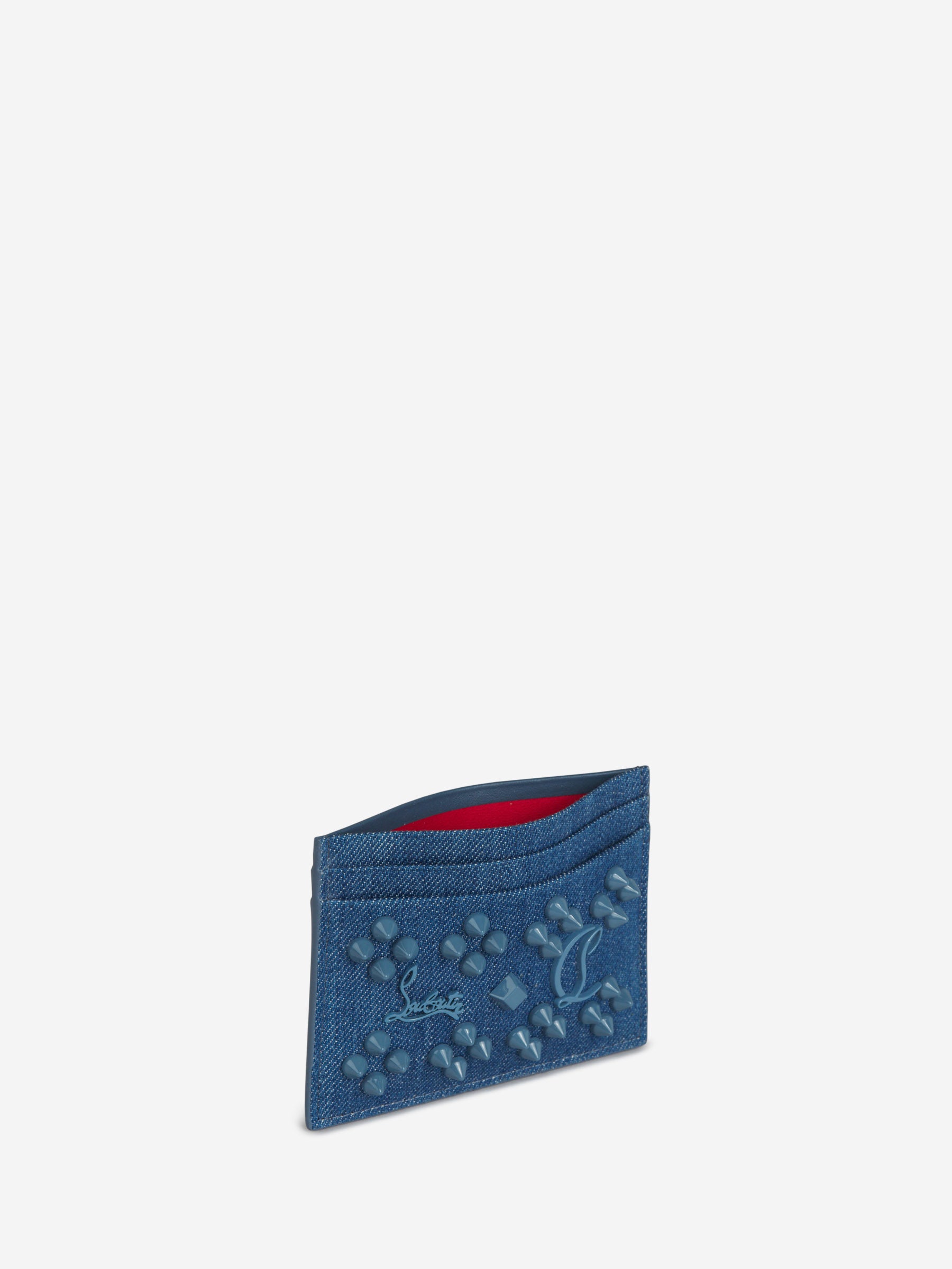 Christian Louboutin Denim Studded Card Holder Mujer 820 000706 01