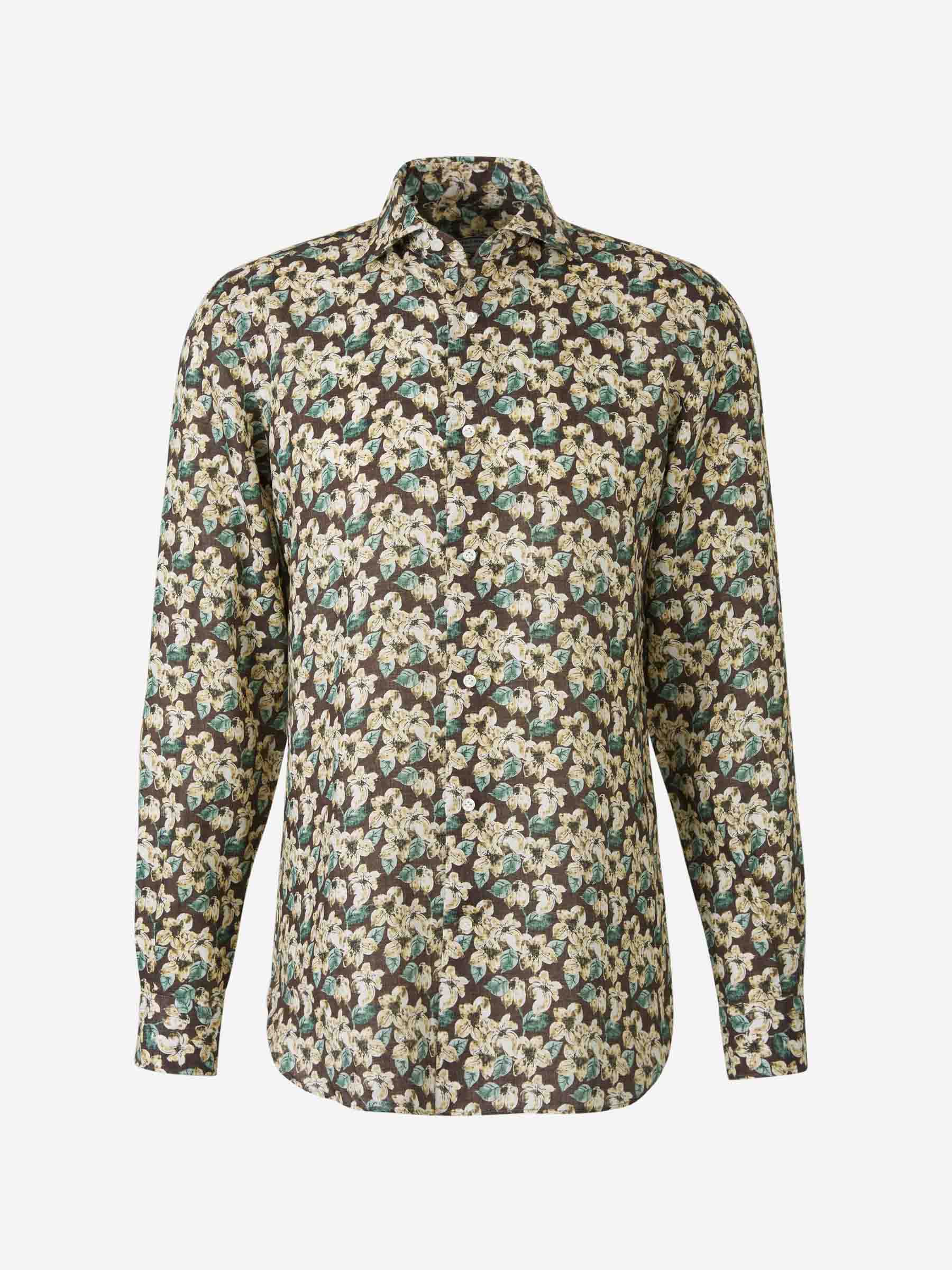Vincenzo di Ruggiero Camisa Motivo Floral color Verde Menta sku 531-006148 01 - Foto 1