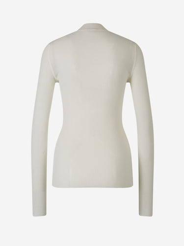 Bottega Veneta Mujer Barcelona Jersey Cuello Alto color Crema sku 711-003161 01 - Foto 2