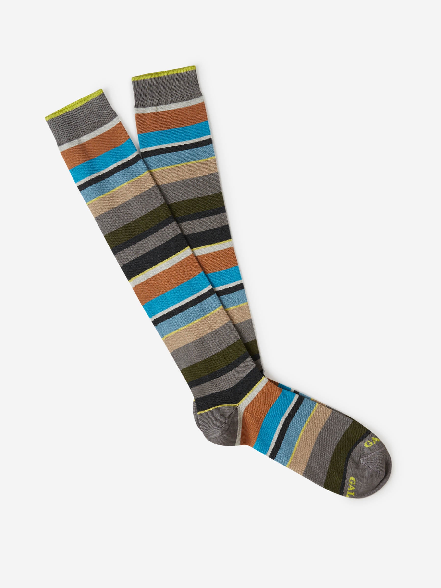 Gallo Hombre Barcelona Calcetines Rayas Multicolor color Verde Militar sku 642-000433 02 - Foto 1