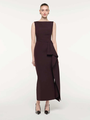 Robe midi à volants