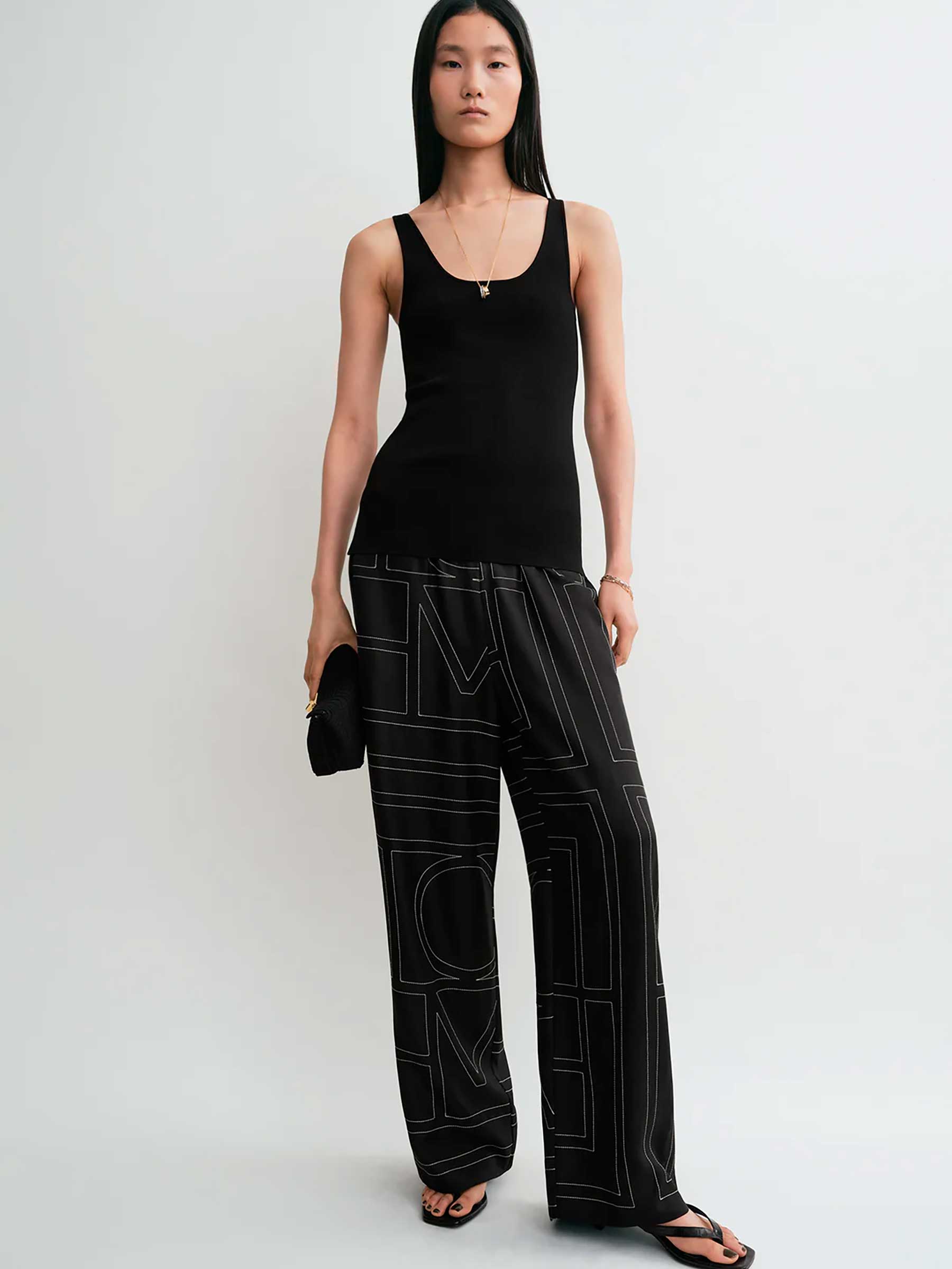 Pantalones Anchos Monograma