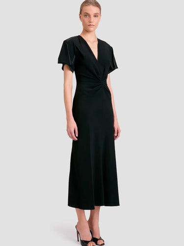 Vestido Crepé Midi