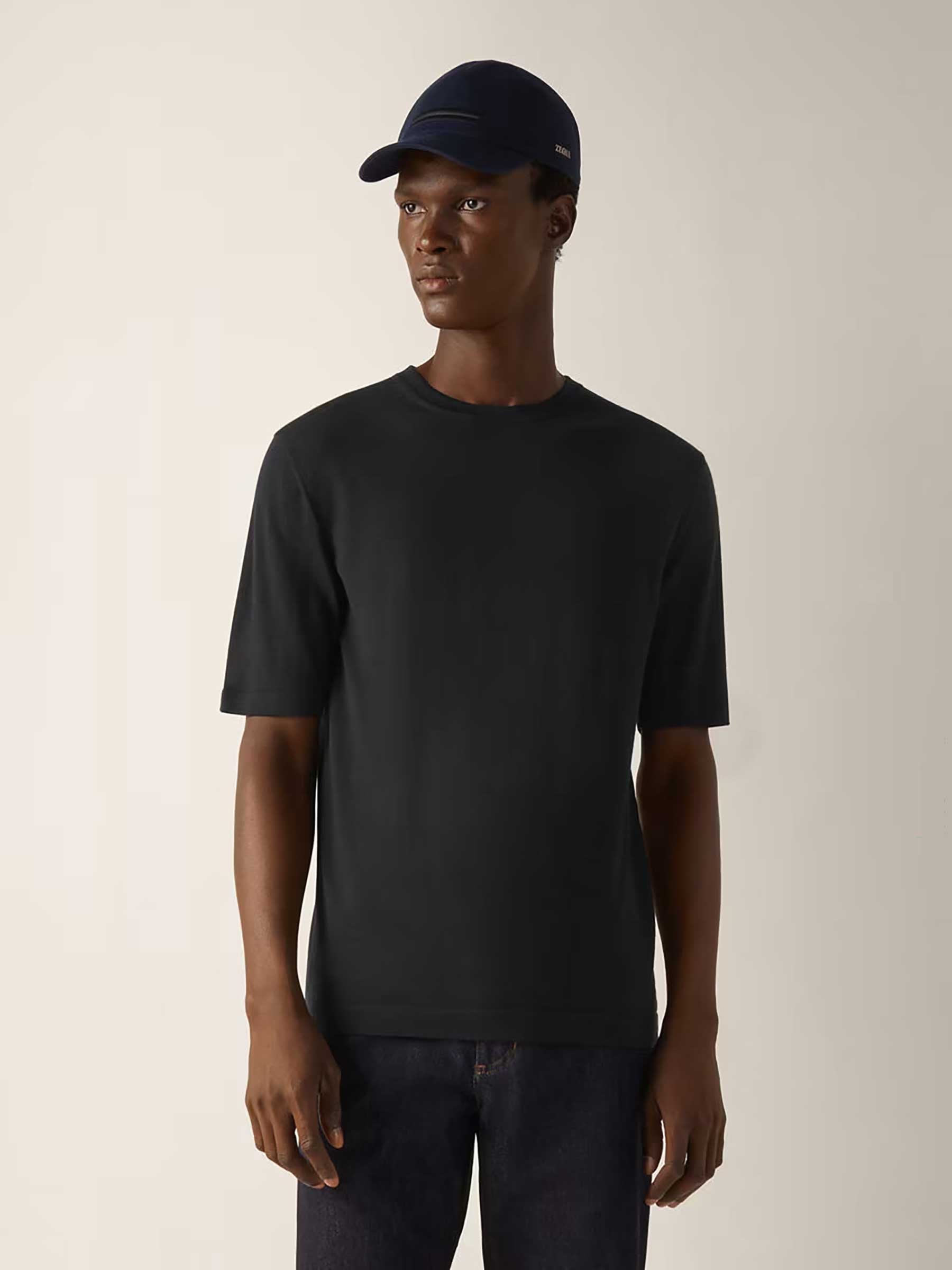 Fine knit t-shirt
