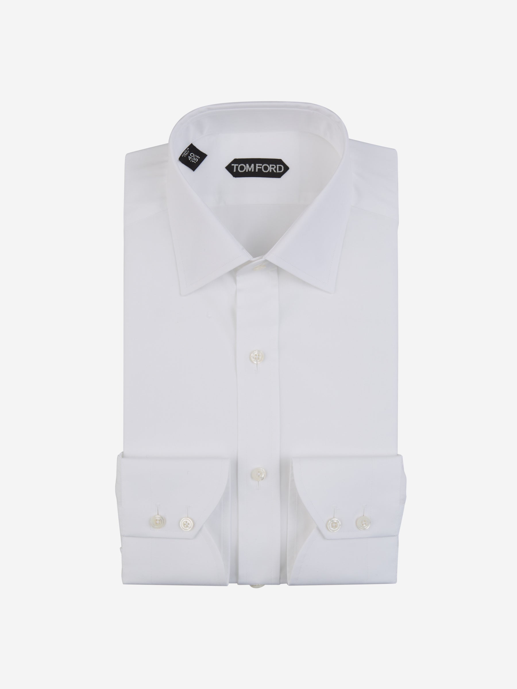 Tom Ford Hombre Barcelona Camisa Lisa Algodón color Blanco sku 401-003096 01 - Foto 1