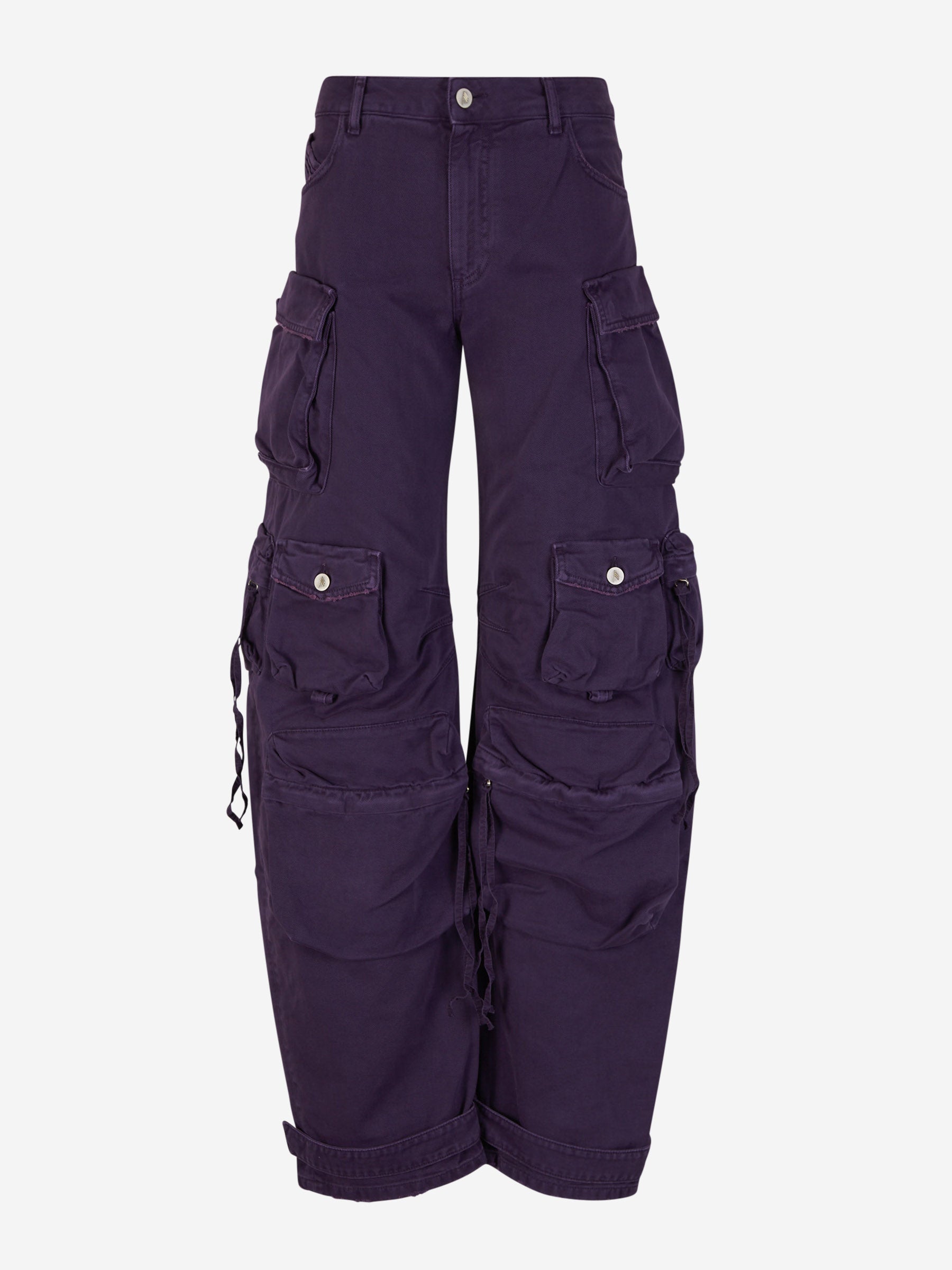 Jeans The Attico Femme Taille 27, Noir, Coupe Loose Baggy, Détails Découpés, Neuf Avec Défauts