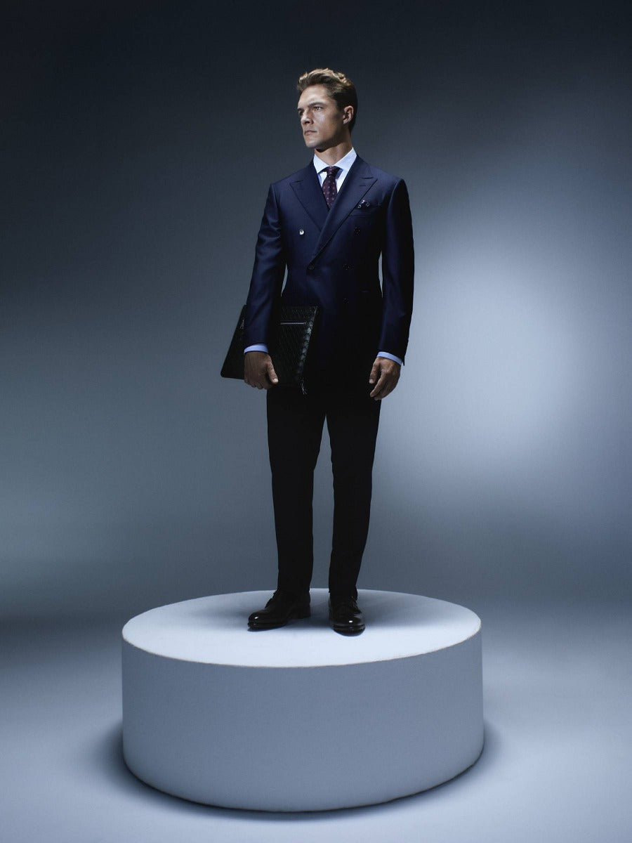 Canali Traje Liso Lana color Azul Noche sku 312-002760 01 - Foto 10