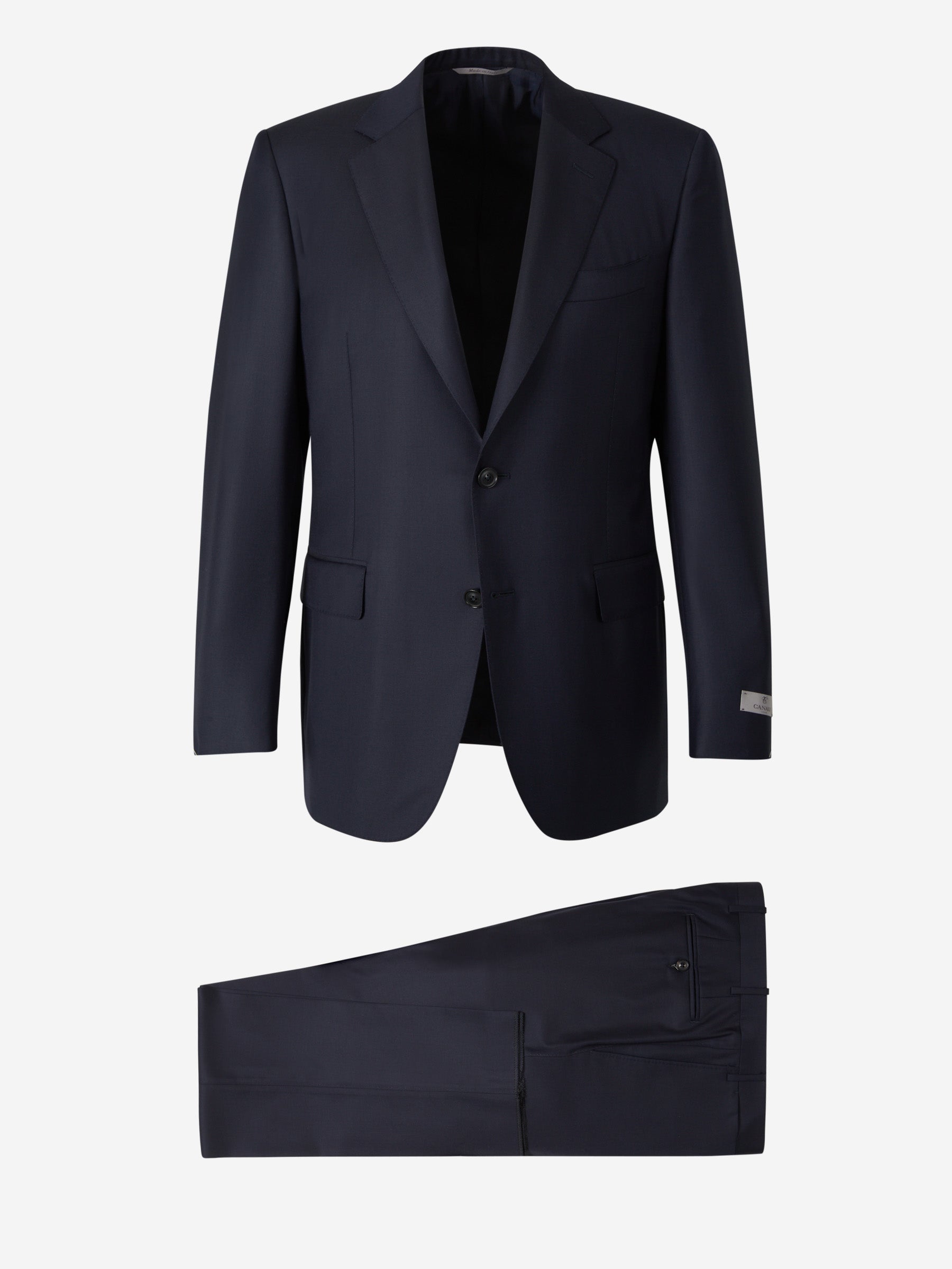 Canali Hombre Barcelona Traje Lana Liso color Azul Noche sku 311-000356 01 - Foto 1