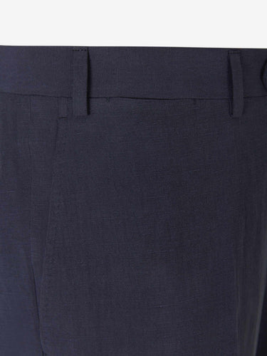 Canali Hombre Barcelona Pantalones Lino Y Seda color Azul Noche sku 321-000318 01 - Foto 3