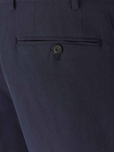 Canali Hombre Barcelona Pantalones Lino Y Seda color Azul Noche sku 321-000318 01 - Foto 4