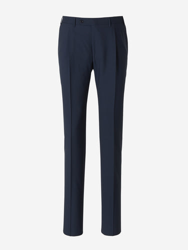 Canali Hombre Barcelona Pantalones Pinzas Lana color Azul Noche sku 321-000324 02 - Foto 1