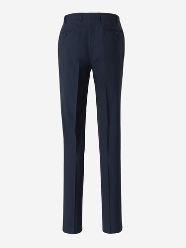 Canali Hombre Barcelona Pantalones Pinzas Lana color Azul Noche sku 321-000324 02 - Foto 2