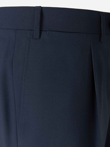Canali Hombre Barcelona Pantalones Pinzas Lana color Azul Noche sku 321-000324 02 - Foto 7