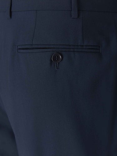 Canali Hombre Barcelona Pantalones Pinzas Lana color Azul Noche sku 321-000324 02 - Foto 8