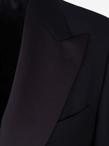 Canali Hombre Barcelona Smoking Capri Lana color Azul Marino sku 331-000117 01 - Foto 3
