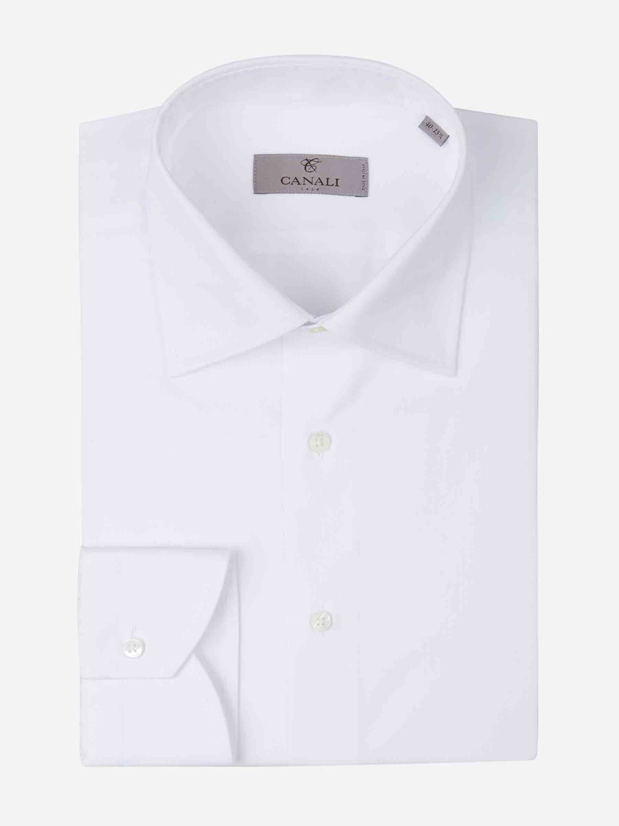 Canali Camisa Formal Modern Fit color Blanco sku 401-001050 01 - Foto 1