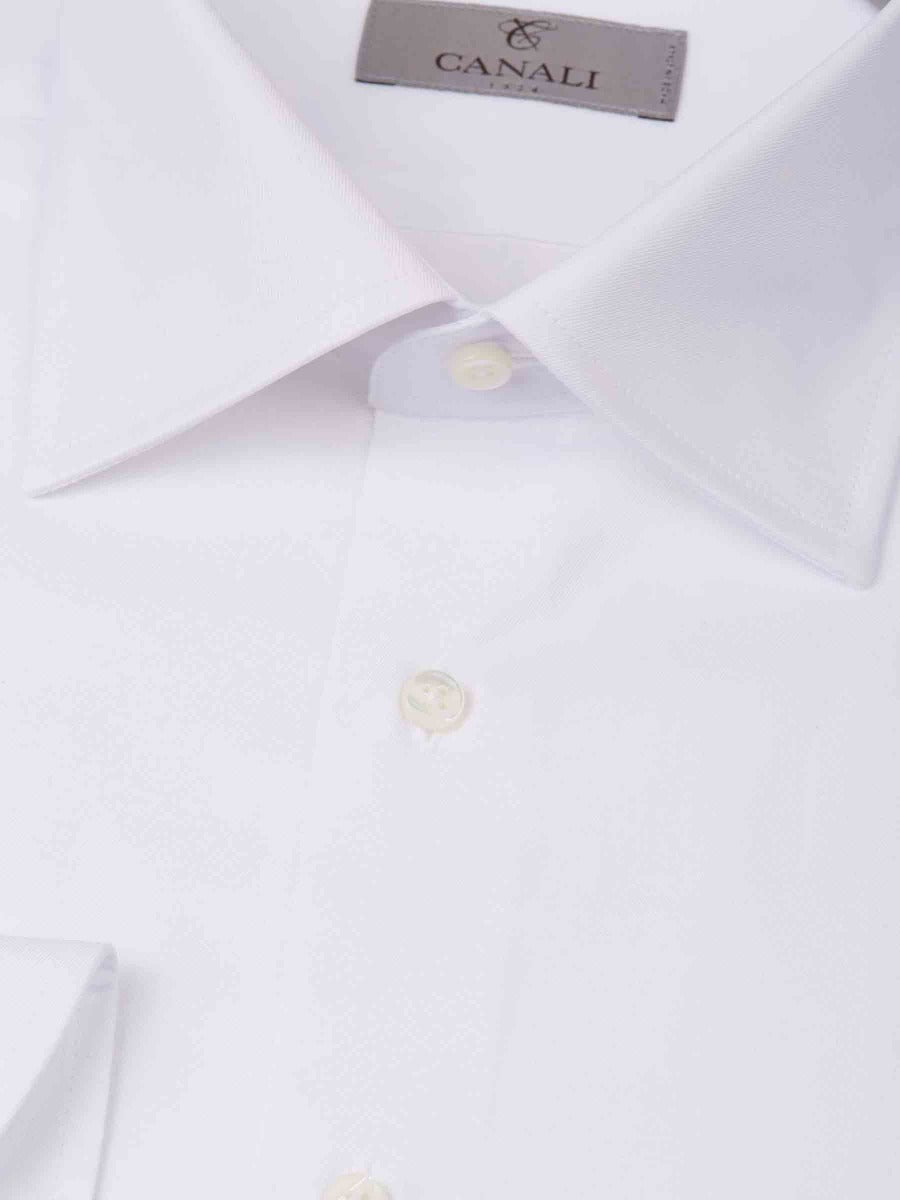 Canali Camisa Formal Modern Fit color Blanco sku 401-001050 01 - Foto 2
