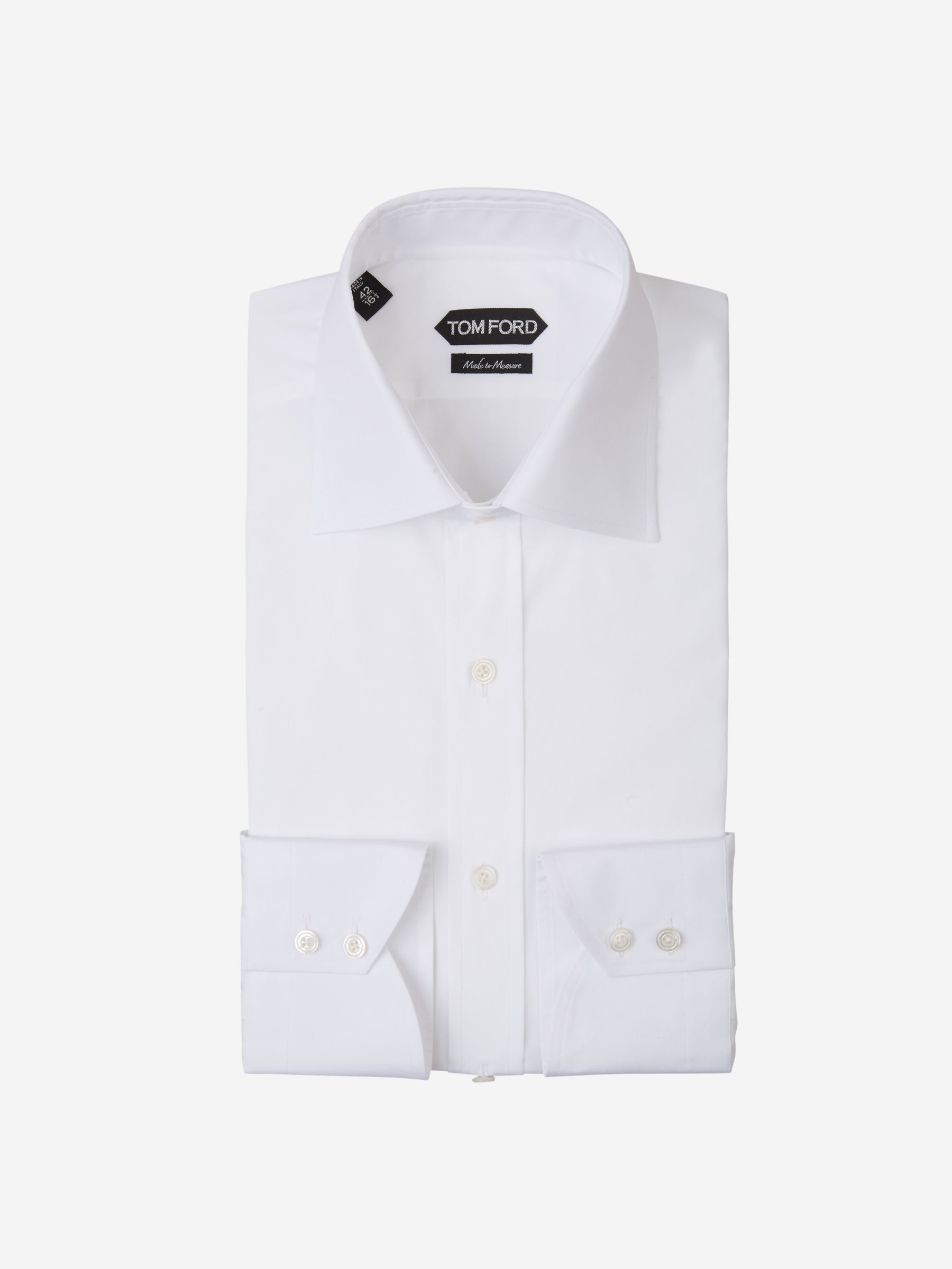 Tom Ford Hombre Barcelona Camisa Lisa Algodón color Blanco sku 401-002617 01 - Foto 1
