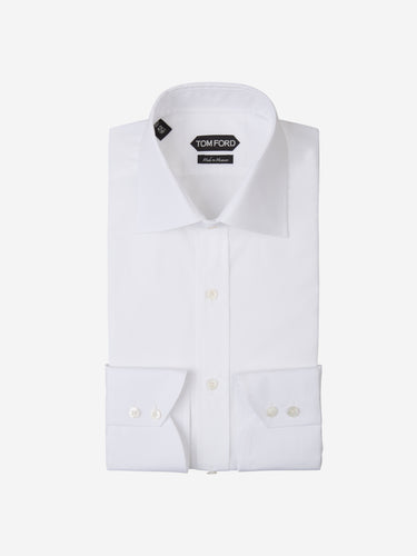 Tom Ford Hombre Barcelona Camisa Lisa Algodón color Blanco sku 401-002617 01 - Foto 1