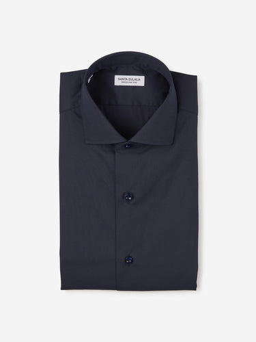 Santa Eulalia Hombre Barcelona Camisa Lisa Algodón color Azul Noche sku 401-002670 02 - Foto 1