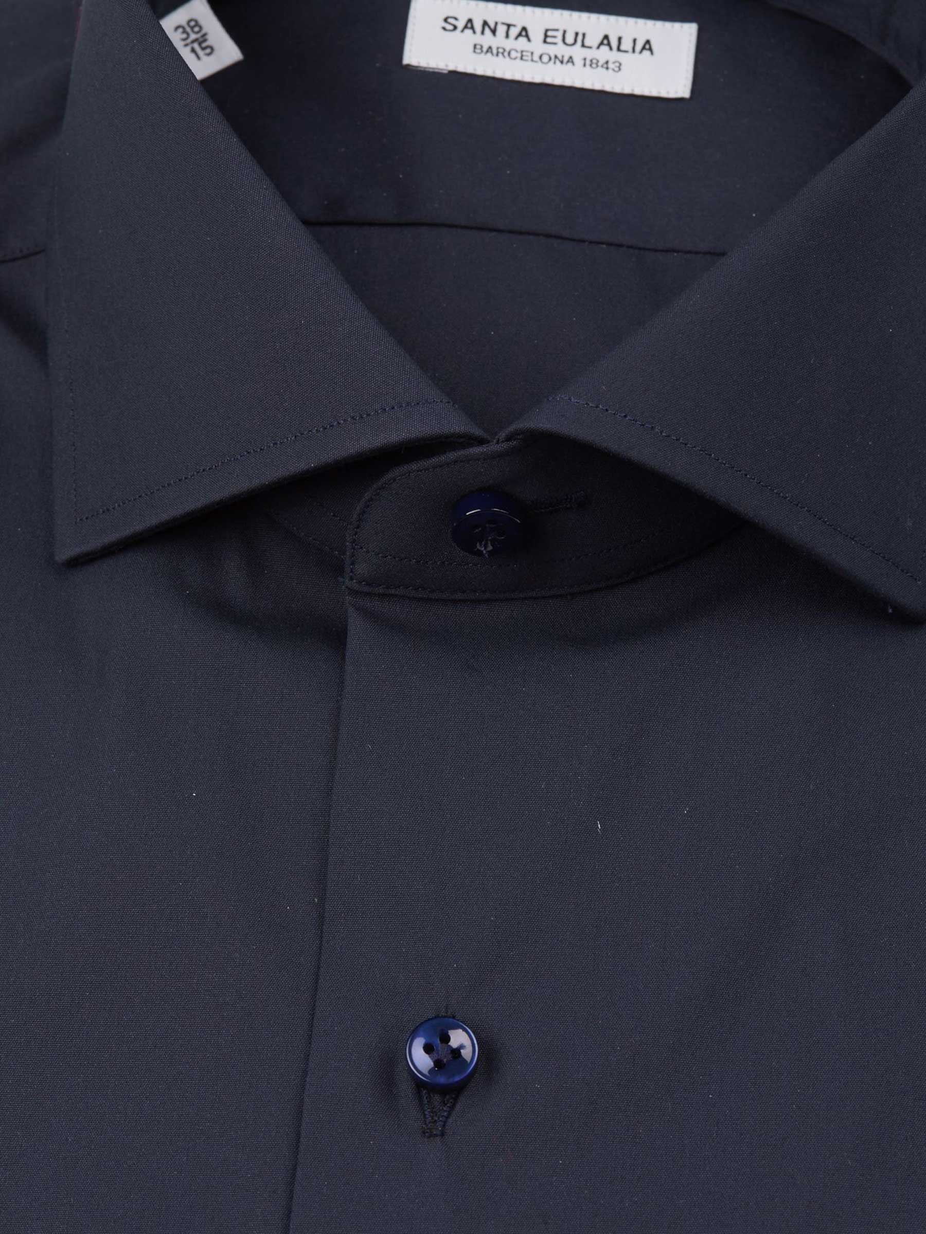 Santa Eulalia Hombre Barcelona Camisa Lisa Algodón color Azul Noche sku 401-002670 02 - Foto 2