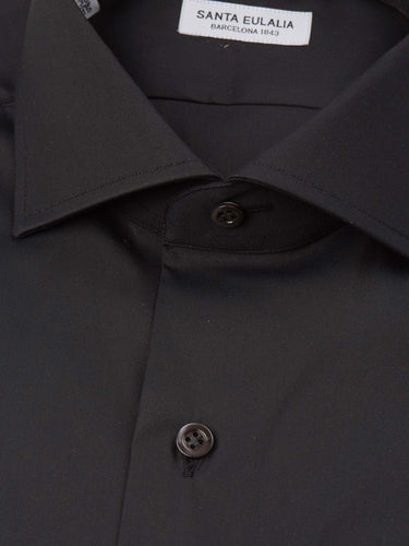 Santa Eulalia Hombre Barcelona Camisa Lisa Algodón color Negro sku 401-002670 03 - Foto 2
