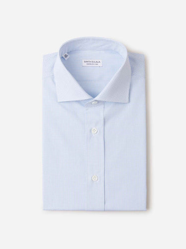 Santa Eulalia Hombre Barcelona Camisa Motivo Mini Cuadros color Azul Celeste sku 401-002970 01 - Foto 1