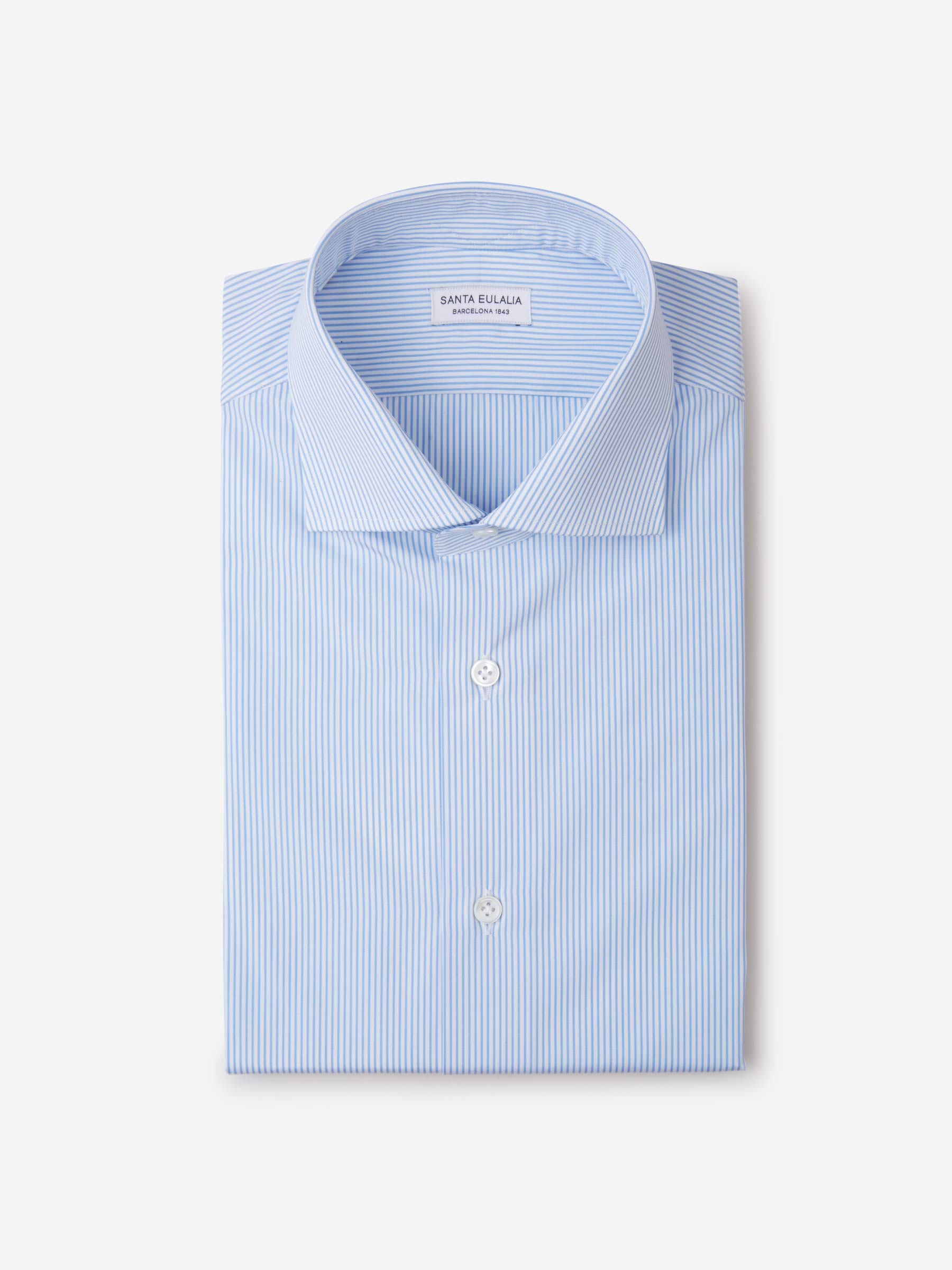 Santa Eulalia Hombre Barcelona Camisa Rayas Finas color Azul Celeste sku 401-002971 01 - Foto 1